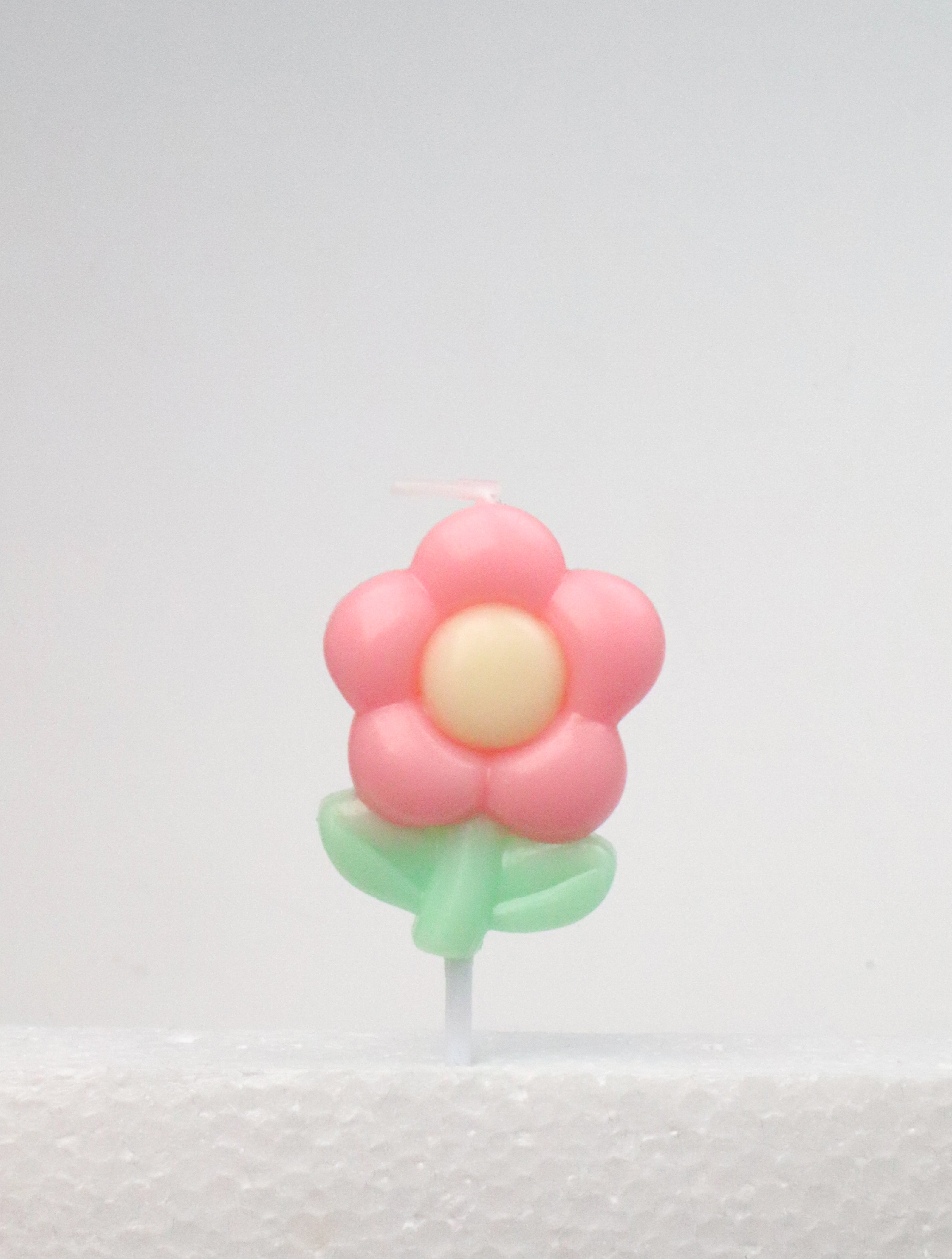 Pink Flower Candle/ 1PC
