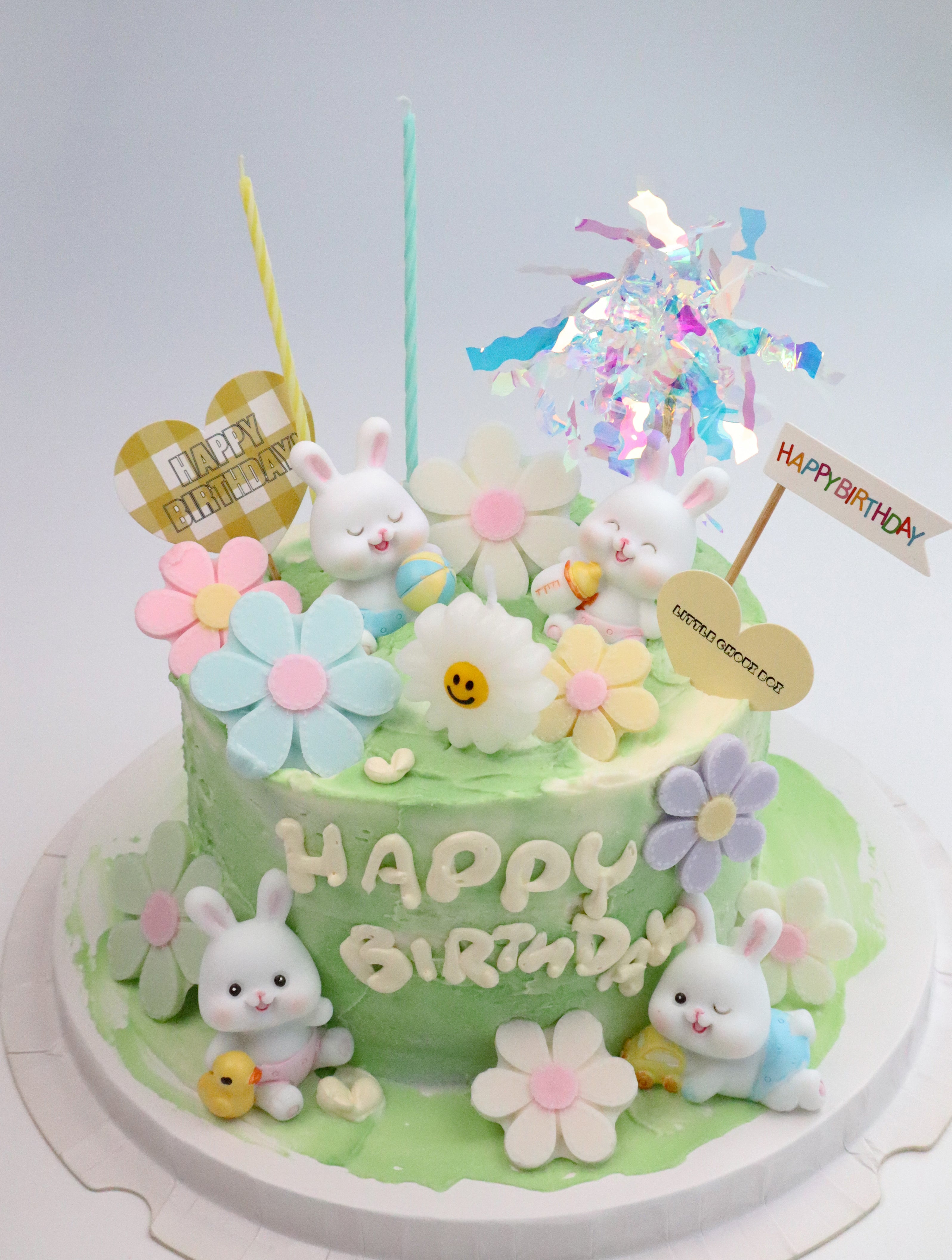 Colourful Bunnies Cake