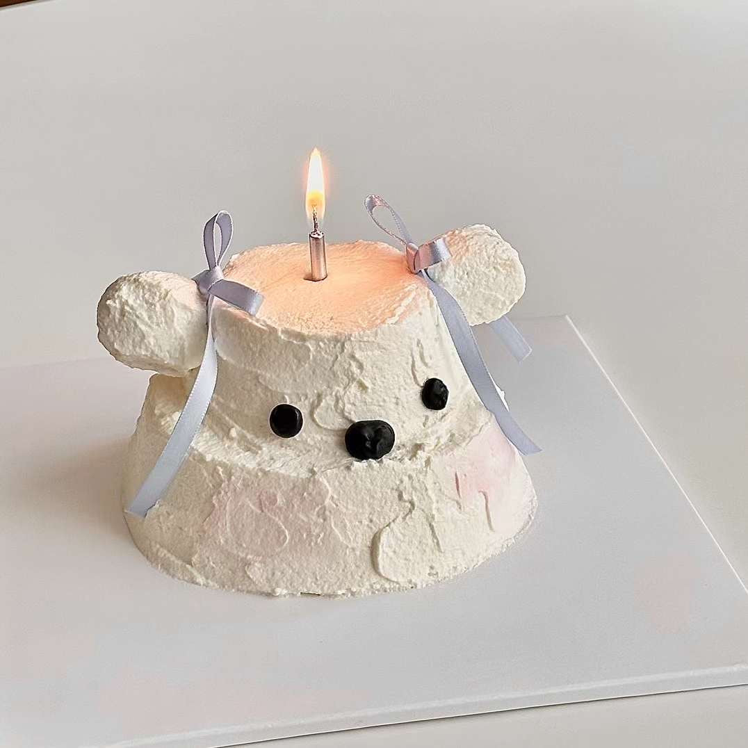 Puppy Bowtie Blue Cake