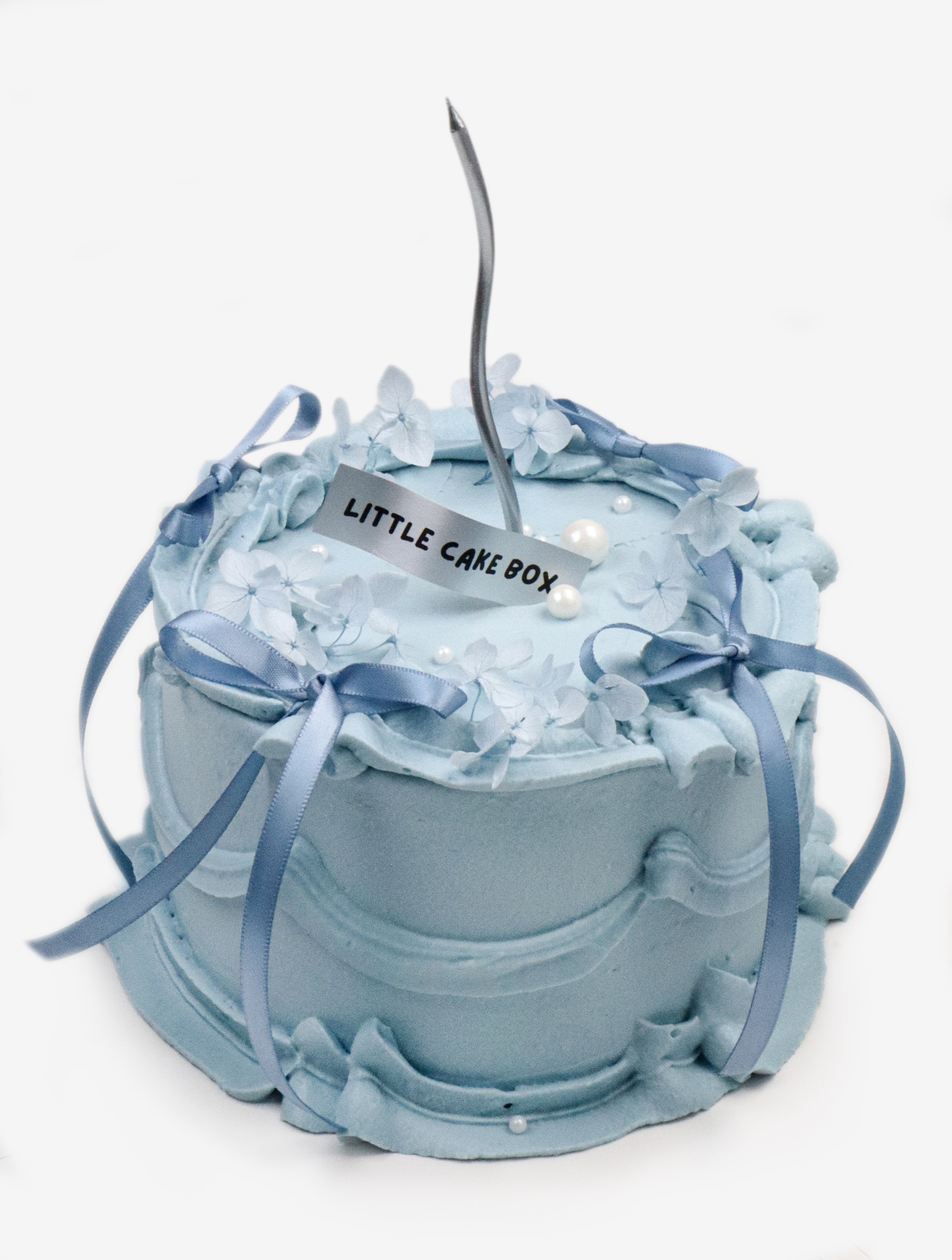 Blue Ballet Vintage Ribbon Cake