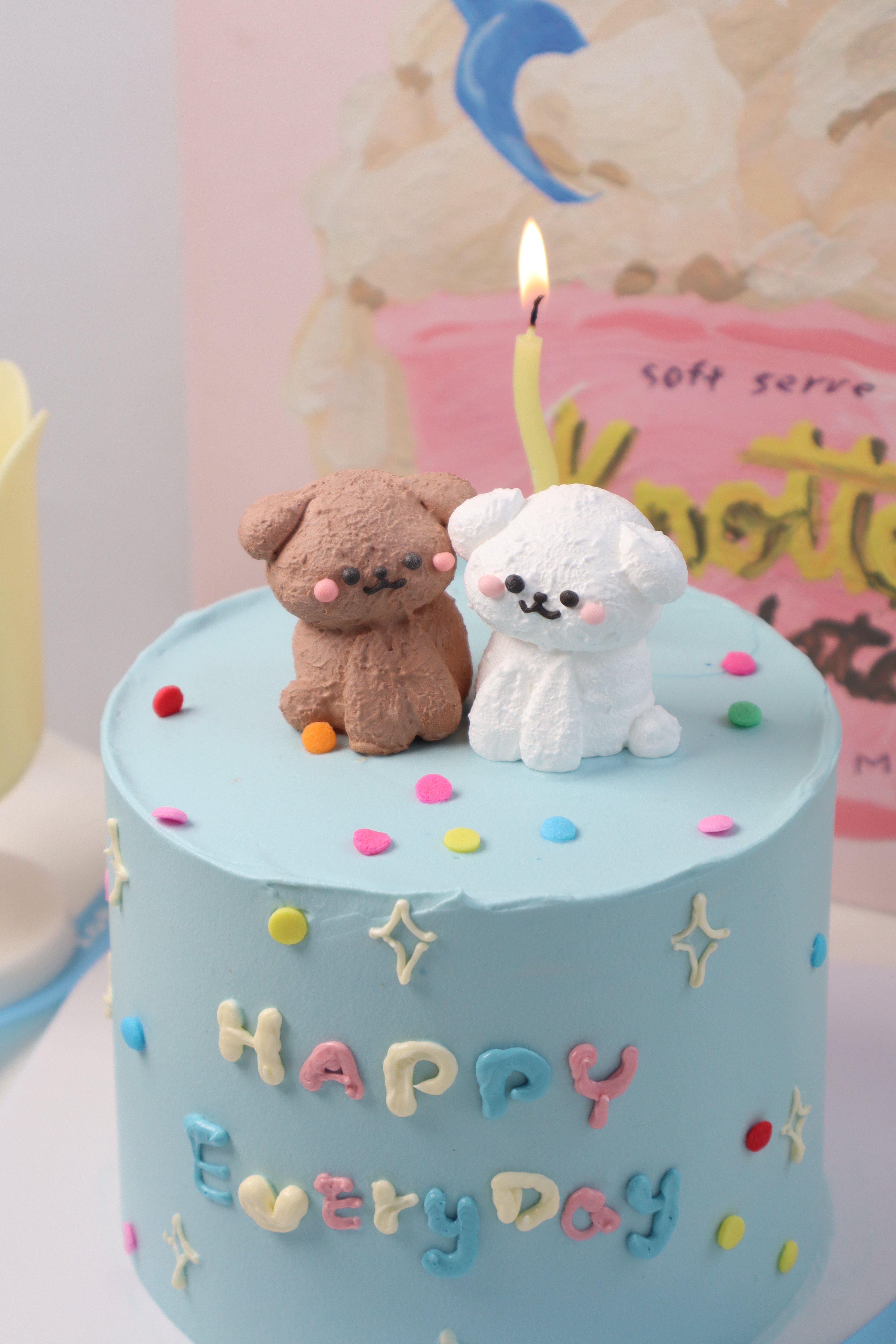 Puppy Friends Blue Cake