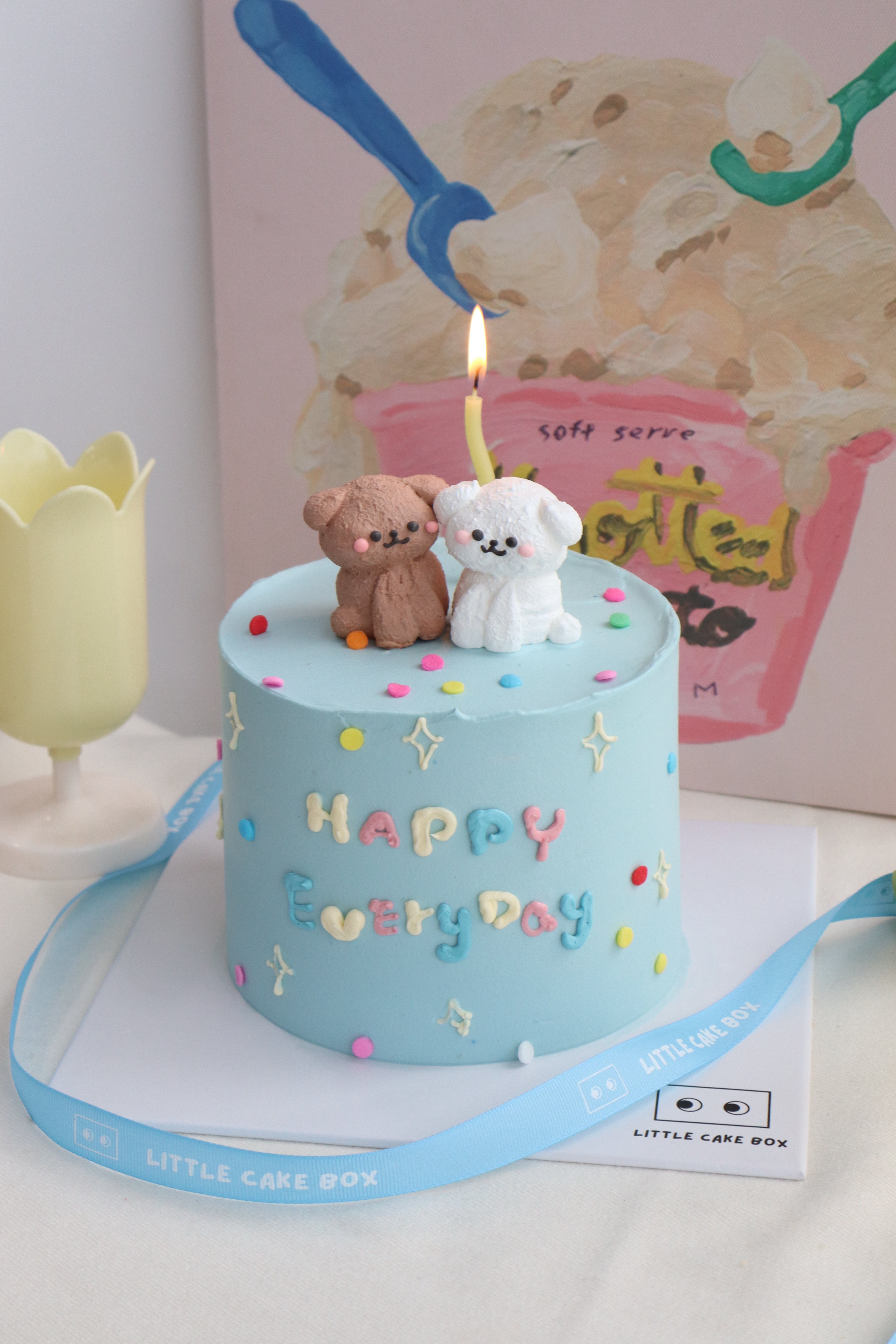 Puppy Friends Blue Cake