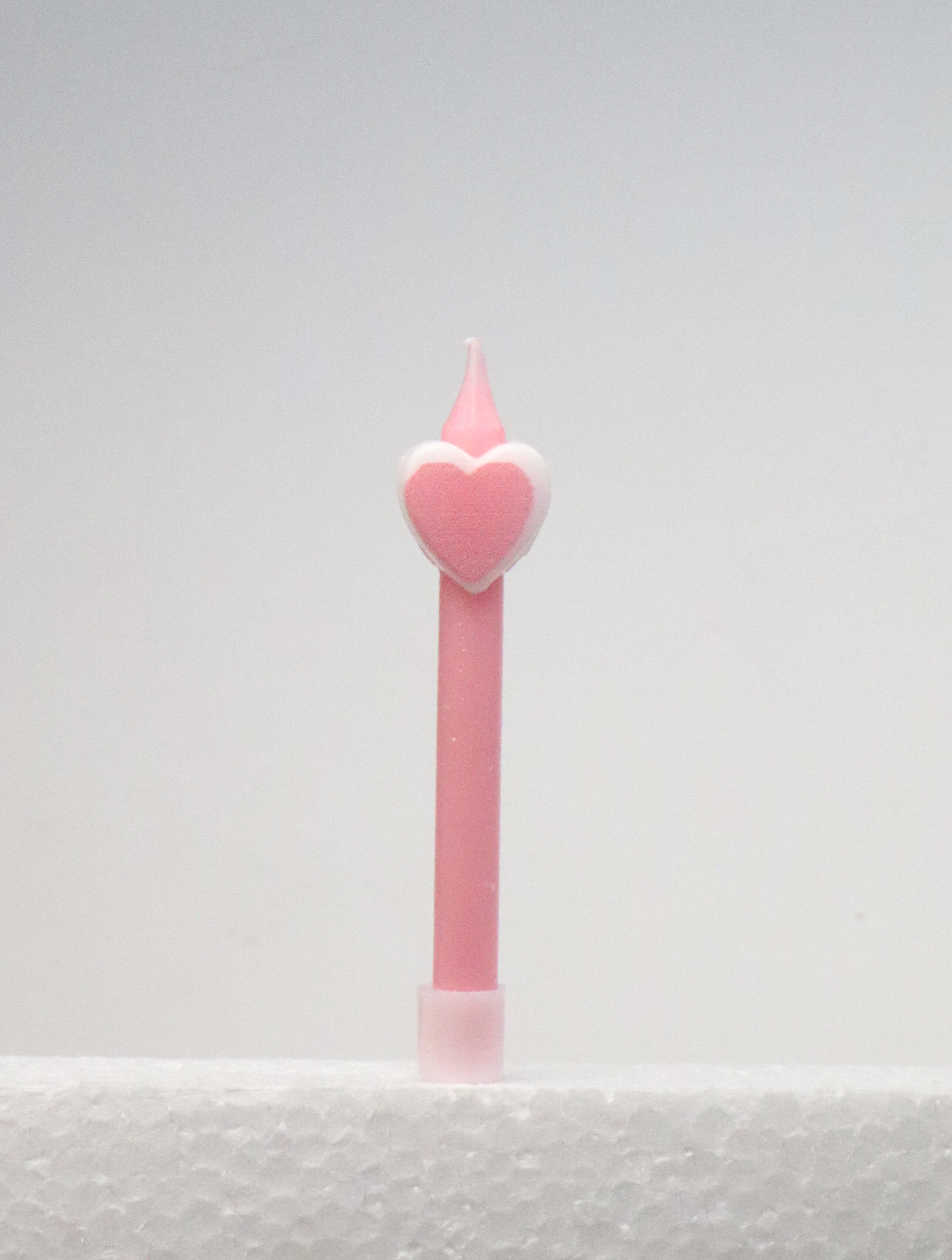Baby Pink Heart Candle/ 1 PC