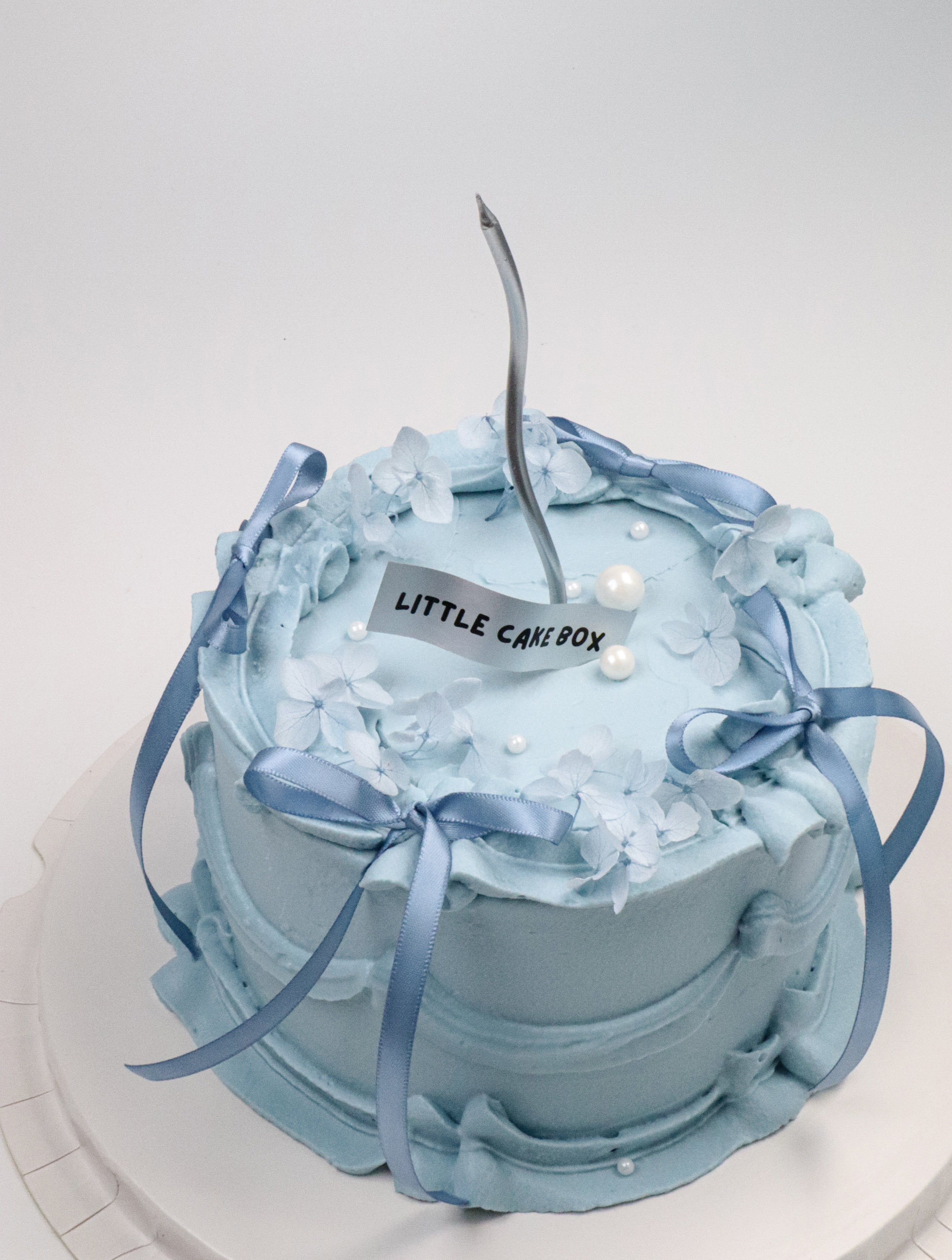 Blue Ballet Vintage Ribbon Cake