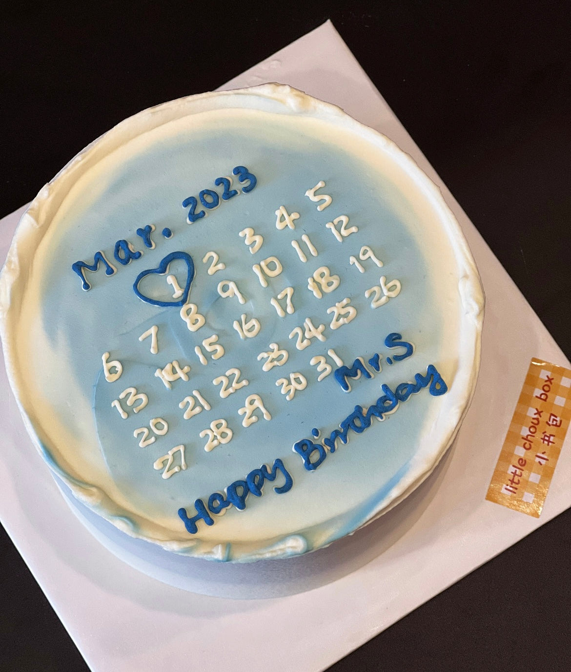 Gradient Calendar Cake