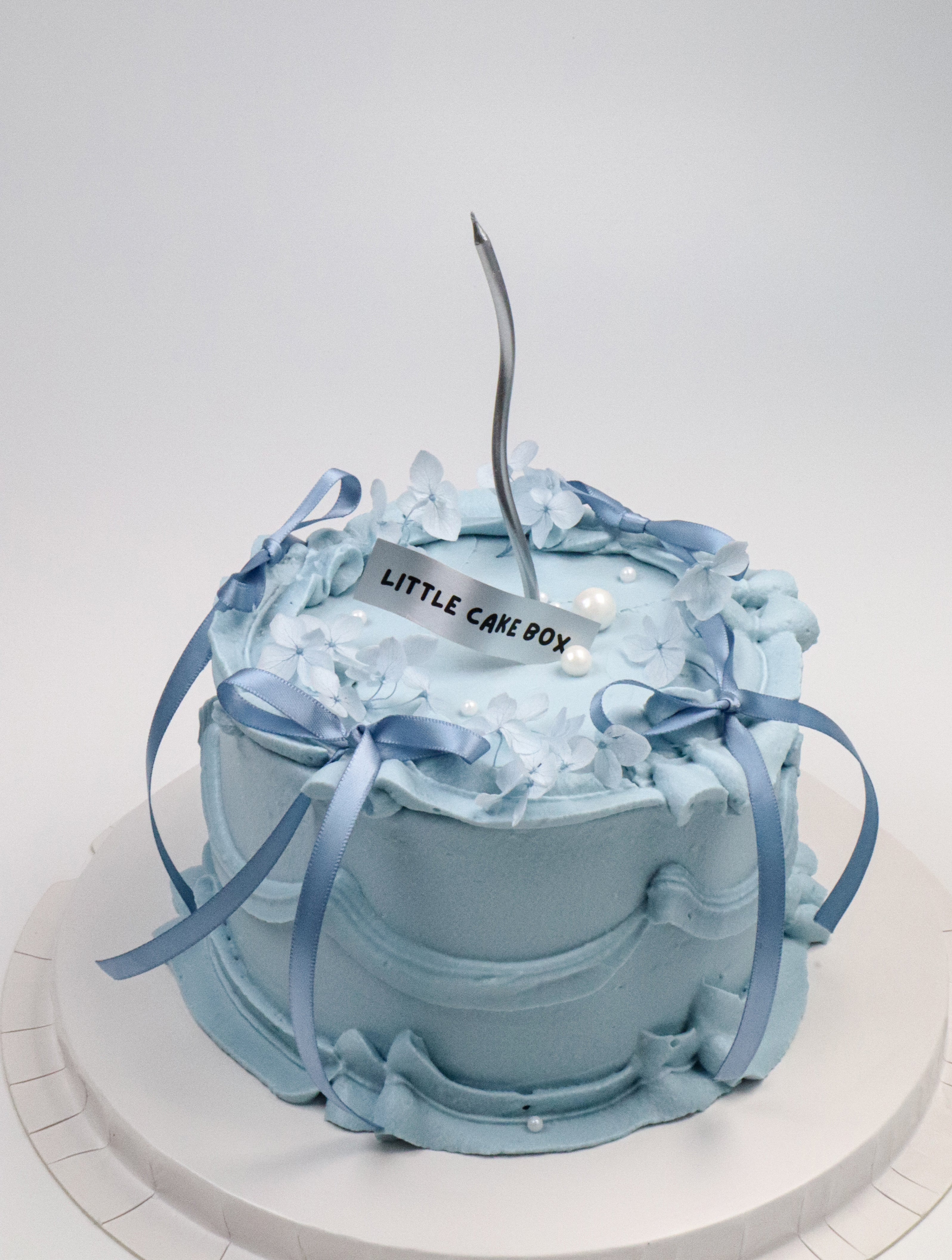 Blue Ballet Vintage Ribbon Cake