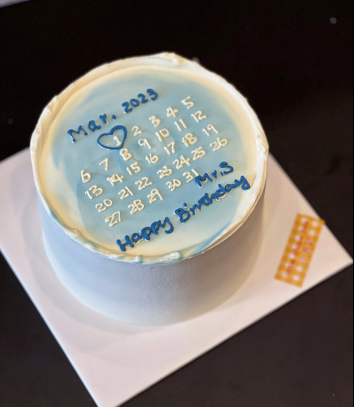 Gradient Calendar Cake