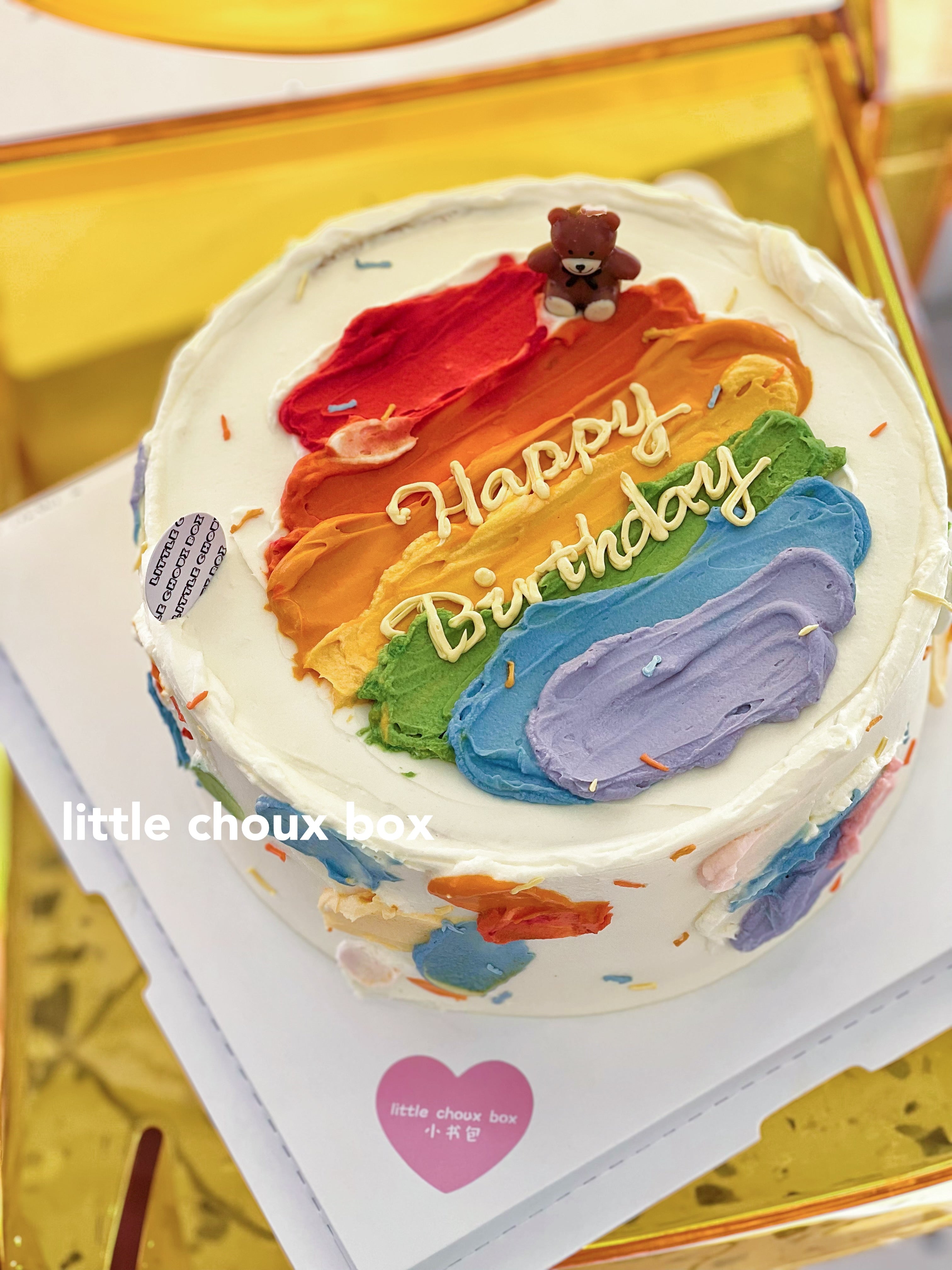 Super Colourful Rainbow Cake