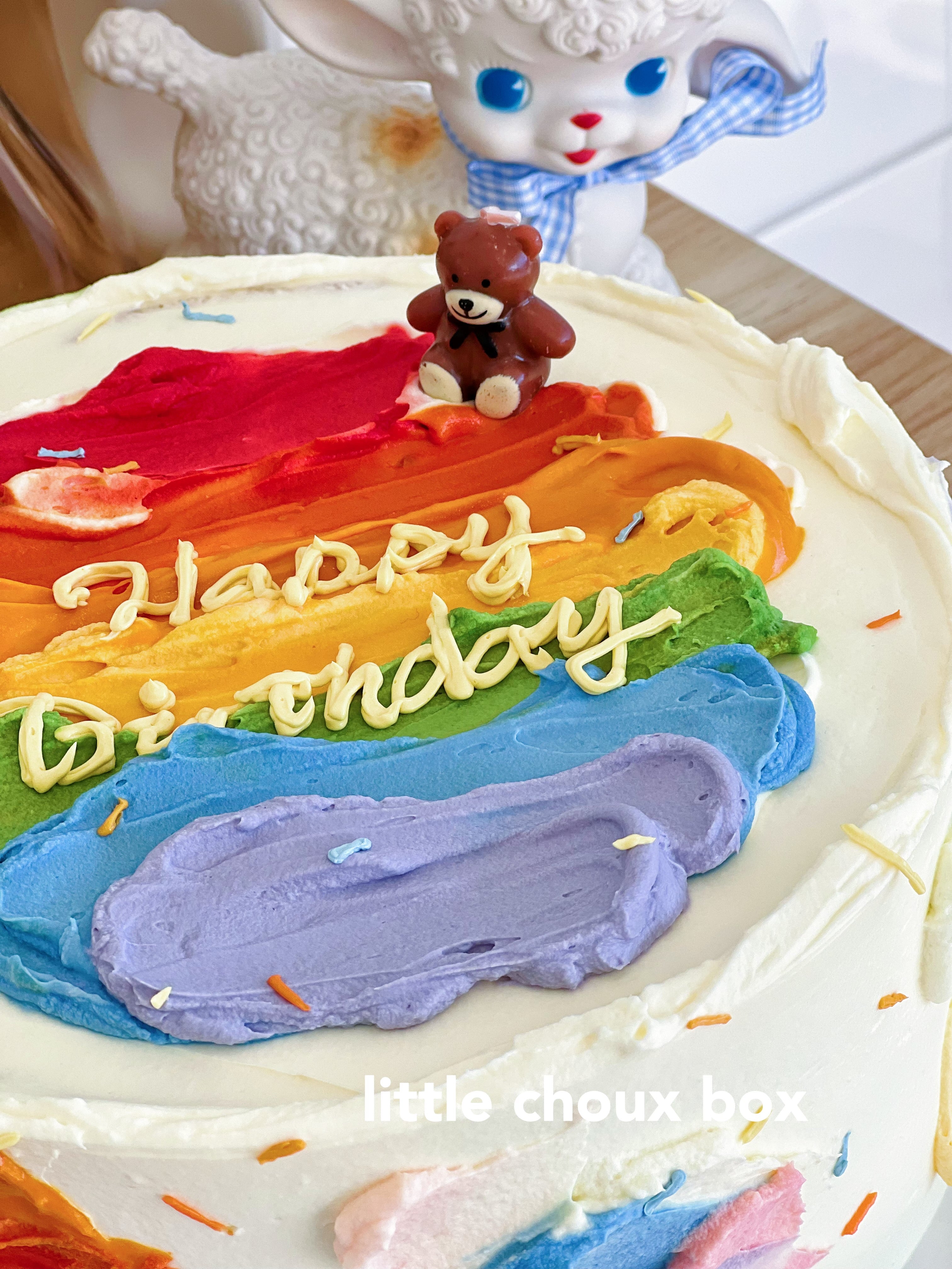 Super Colourful Rainbow Cake