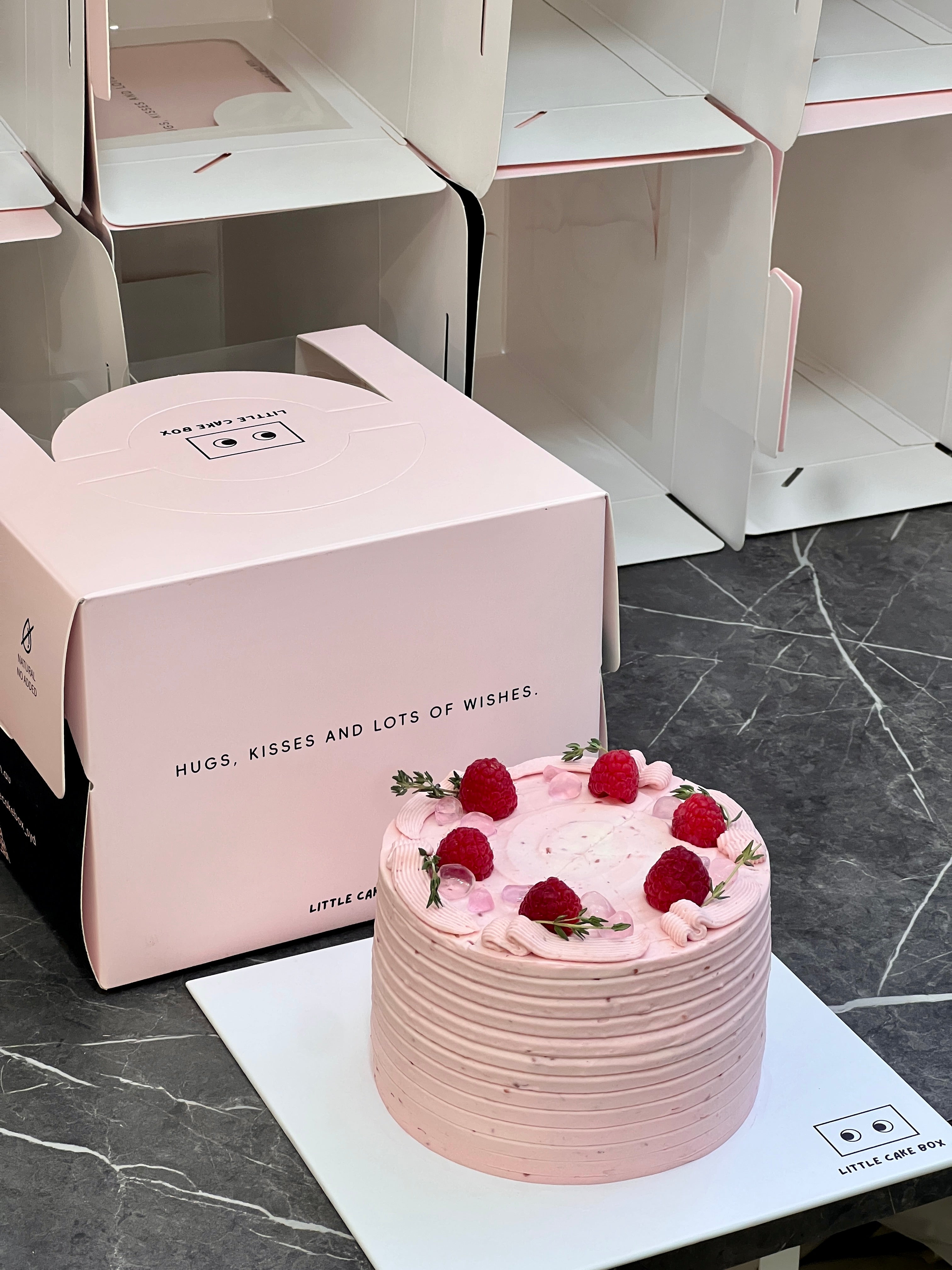 Raspberry Lychee Peach Cake