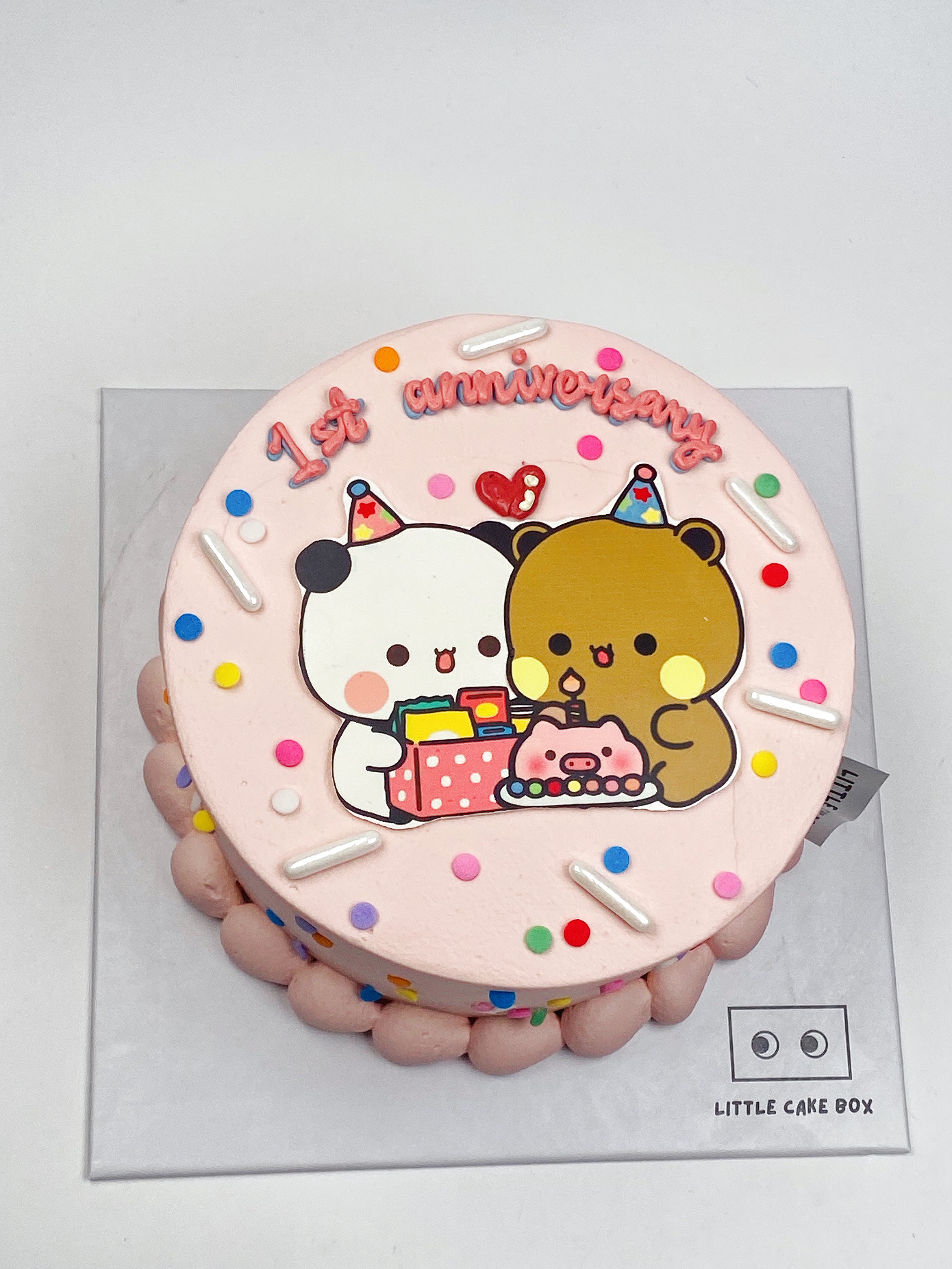 Cute Bear Couple Cake 布布和一二