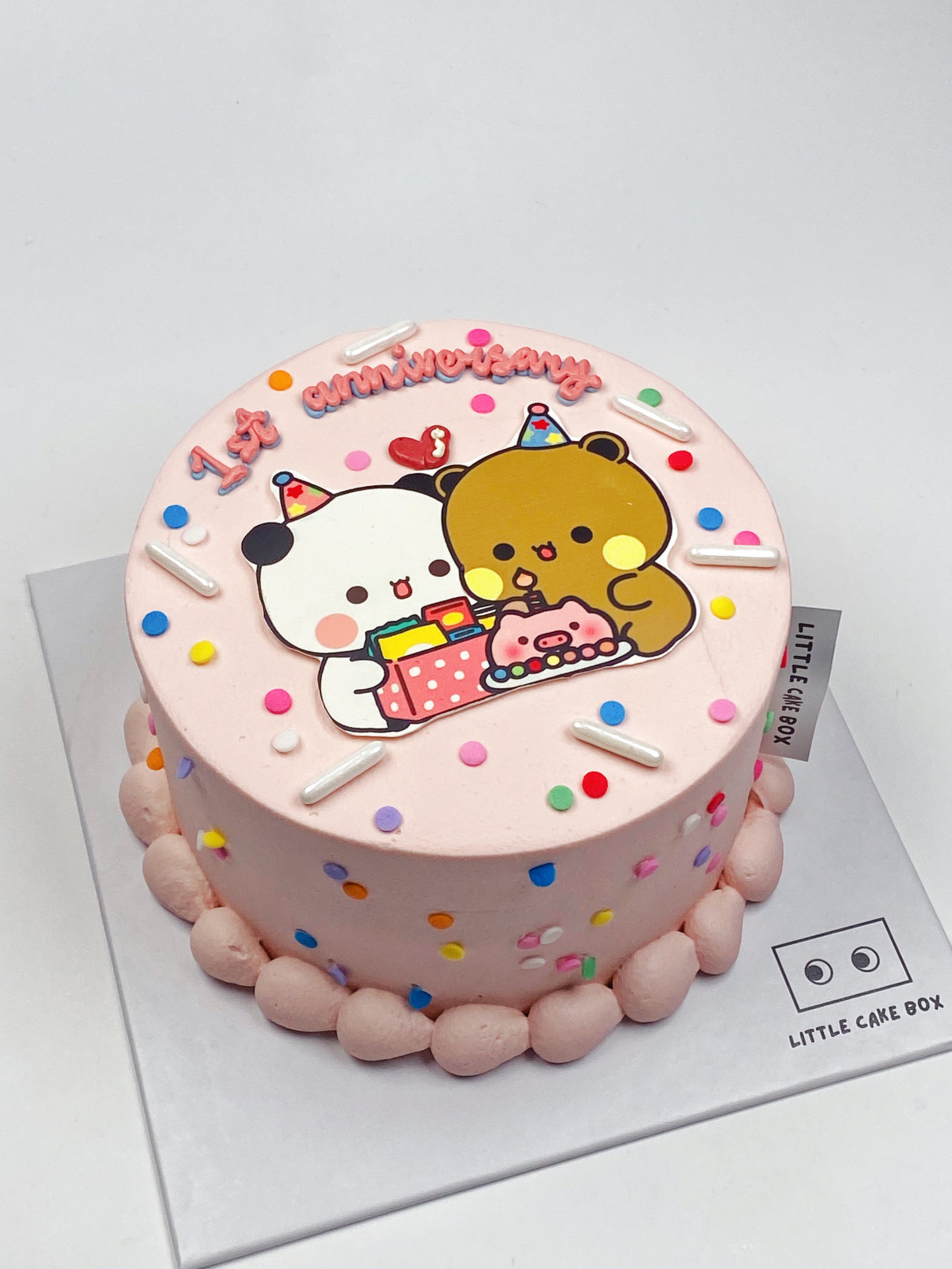 Cute Bear Couple Cake 布布和一二